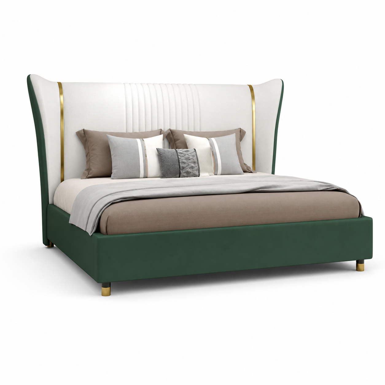 Zivy Bed, complete long-side studio bed view