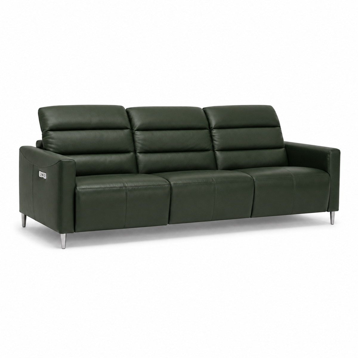 Zodiac Recliner 3 seater green 02 white