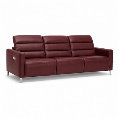 Zodiac Recliner 3 seater red 02 white
