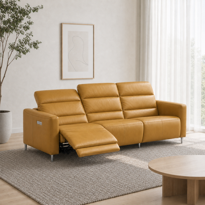 Zodiac Recliner 3 seater yellow 01 main