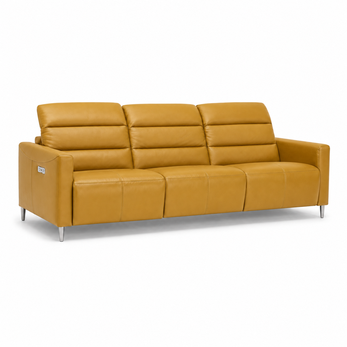 Zodiac Recliner 3 seater yellow 02 white