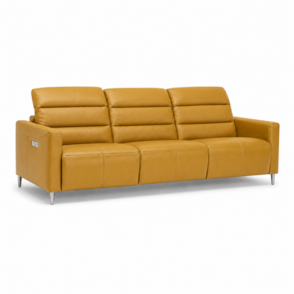 Zodiac Recliner 3 seater yellow 02 white