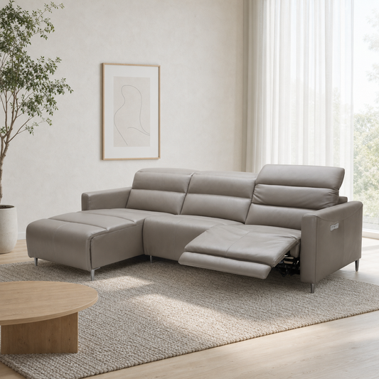 Zodiac Recliner complete configuration in an editorial living room