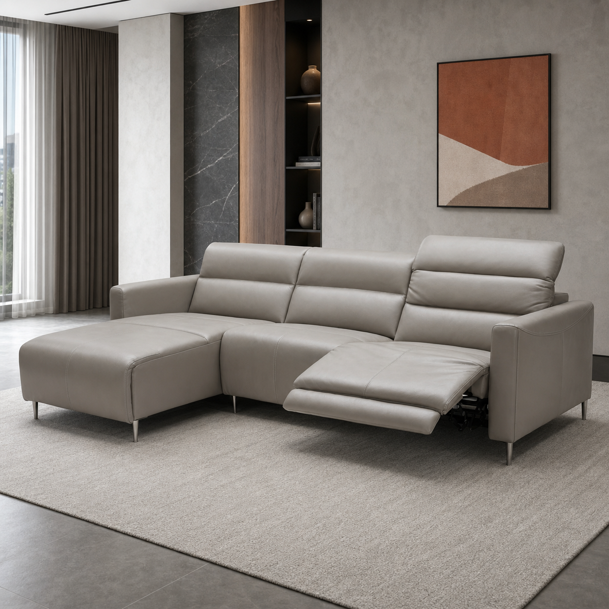 Zodiac Recliner complete configuration from an alternate angle