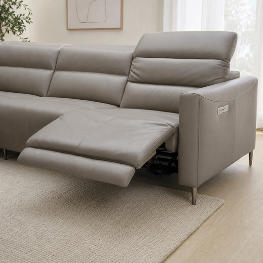 Zodiac Recliner upholstery and reclining detail
