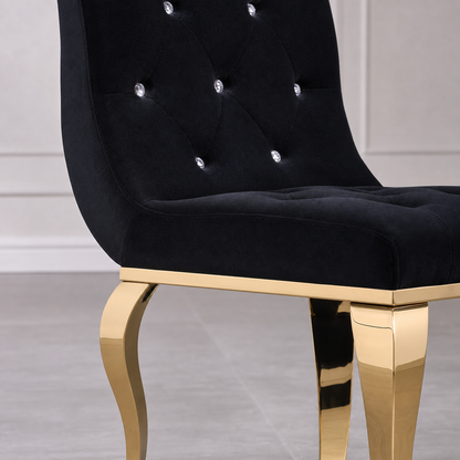 Oscar - Dining Table Marble Top, close chair, seating, or base construction detail